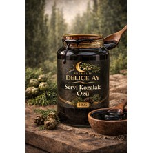 Premium Delice Ay Servi Kozalak Özü 1 kg – Doğal Katkısız Servi Kozalağı Özü – Geleneksel Üretim