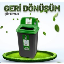 Yapımaks Cam Atık Geri Dönüşüm Çöp Kovası, 50 L, 39X31.5X95 cm