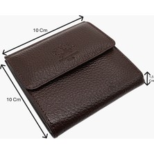 Westpolo Hakiki Deri Kağıt Para, Bozuk Para ve Bol Kart Bölmeli Kadın Cüzdanı - Kahverengi