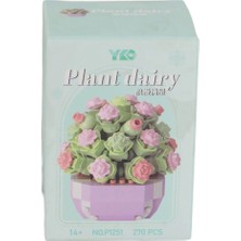 Pazarcan P1251 Panlos Si̇mülasyon Çi̇çek Seri̇si̇ 270 Parça Block Oyuncak