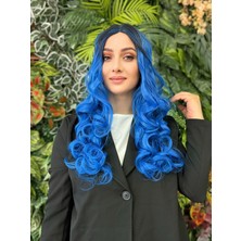 Aura Peruk Koyu Mavi Ombreli Geniş Dalgaya Sahip Perçemsiz Inci Modelimiz