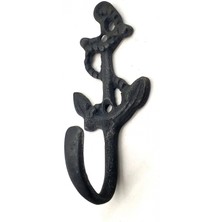 Epilons Eco Lounge Antika Tarz Dekoratif Pirinç Halatlı, Çapa, Denizci, Gemici Askı - 95X42MM, Oksit