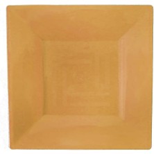 Hayaller Dükkanı Tabak Kristal Mika Kare 21 cm Altın 6'lı