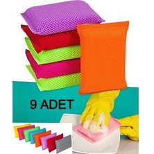 İtalyano Renkli Fileli Sihirli Bulaşık Süngeri - 9 Adet Ekonomik Paket