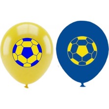 Hayaller Dükkanı Balon Futbol Baskılı Sarı Lacivert 100'LÜ