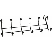 Yapımaks Askılık, Kapı Arkası, 6'lı, Siyah, Misketli