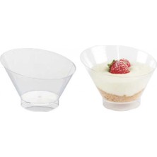 Hayaller Dükkanı Kase Mika Asimetrik 250CC Şeffaf 10'li