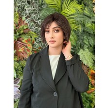 Aura Peruk Doğal Mat Görünüme Sahip Perçemli Kısa Inci Modelimiz
