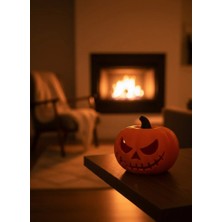 23×15 cm Korku Temalı Balkabağı Biblo Dekoratif Ev Ofis Süs Eşyası