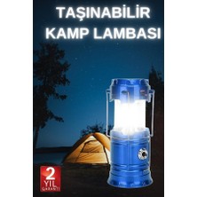 Fantastik Store Büyük Boy Güneş Enerjili Kamp Feneri Işıldak Lamba USB Şarjlı - Lisinya