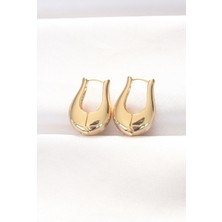 Pirinç Gold Renk Bombeli Küpe