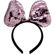 Epilons Renk Değiştiren Pullu Fiyonk Parti Tacı Pembe Gümüş