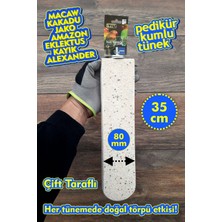 Vixpet Venty 35 cm Çift Taraflı Kumlu Pedikür Papağan Tüneği - Jako, Amazon, Macaw, Kakadu, Eklektus, Alexander, Kayık - T125