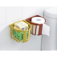 Epilons Yapışkanlı Çok Fonksiyonlu Banyo Organizeri Beyaz