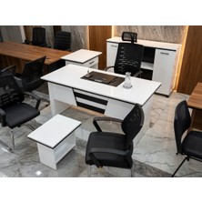 Trendyofix  Beyaz Ofis Makam Takımı 7 Parça Yönetici Seti