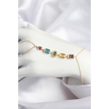 Pirinç Renkli Zirkon Taşlı Model Gold Renk Şahmeran