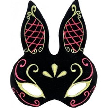 Epilons Siyah Kırmızı Gold Tavşan Maskesi