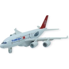 TeknoKapsül Çek Bırak Metal Yolcu Uçağı - 21 cm - Büyük Boy