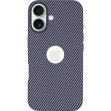 CepStok iPhone 16 Kılıf Magsafe Wireless Şarj Özellikli Karbonfiber Desenli Kapak