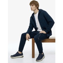 Jeep Kapüşon Yaka Düz Lacivert Erkek Sweatshırt J6SM-SWT7368