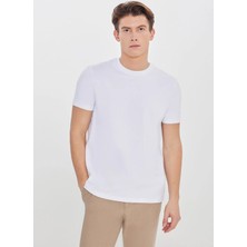 Altınyıldız Classics Bisiklet Yaka Beyaz Erkek T-Shirt PAE090000012_BYZ