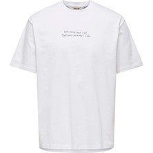 Only & Sons Siyah Erkek Rahat Baskılı T-Shirt 22030568 Onsaaron Lıfe Rlx Ss Tee