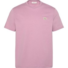 Calvin Klein Jeans Bisiklet Yaka Düz Pembe Erkek T-Shirt LV04RC272GF5I Pembe T-Shirt