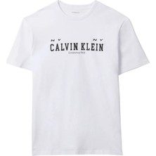 Calvin Klein Jeans Beyaz Erkek Standart Fit Baskılı T-Shirt LV14RE817GYAA Beyaz T-Shirt