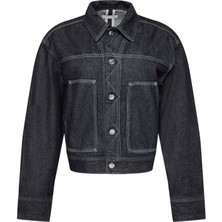 Calvin Klein Jeans Lacivert Kadın Denim Ceket Workwear Jacket Rınse