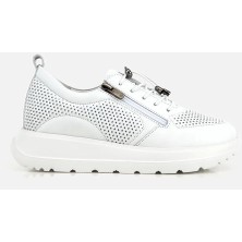 Hotiç 01AYH320330A900 KADIN Deri Beyaz Bağcık Detaylı Spor Ayakkabı