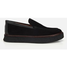 Hotiç 02AYH319400A100 ERKEK Süet Deri Siyah Kalın Tabanlı Günlük Loafer