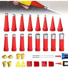 TeknoKapsül Uravas Store®30 Parça Silikon Kalafat Mastik Alet Seti Mastik Ucu