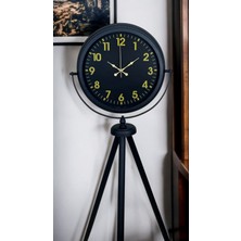 TeknoKapsül Black Prime Gold Rakamlı Tripod Ayaklı Saat