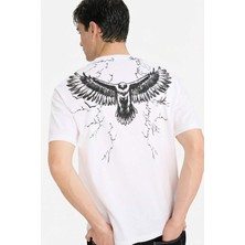 DeFacto %100 Pamuk Boxy Fit Baskılı Tişört F8170AX26SP