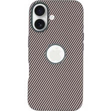 CepStok iPhone 16 Kılıf Magsafe Wireless Şarj Özellikli Karbonfiber Desenli Kapak