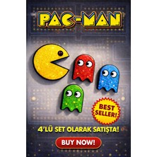 Otscraft Studio Pac-Man Temalı Buzdolabı Magnet Seti – 4’lü Retro Oyun Karakterleri