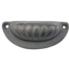 Epilons Eco Lounge Antika Tarz Dekoratif Pirinç Istiridye Tas Mobilya Kulbu - 37X87 Mm, Oksit