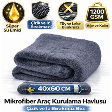 Coofbe Profesyonel 40X60CM 1200GSM Ultra Kalın Mikrofiber Araç Kurulama Havlusu Oto Yıkama Bezi Kurutma Havlusu