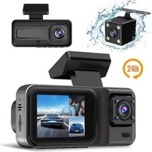 Epilons 1080P 3 Lensli Wi̇fi̇ Araç Içi Kameralı Ekran Dvr Kaydedici Gece Görüşlü