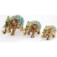 Epilons Taşlı 3'lü Fil Figürü Model 2