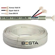 TeknoKapsül 2+1 100 Metre 0,50 Cctv Kamera Kablosu KD-1393