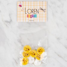 TeknoKapsül Crafts 8 Li Sarı Düğme - 671