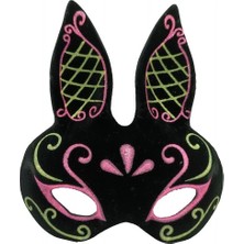 Epilons Siyah Süet Kaplama Tavşan Maskesi