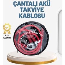 Epilons 1200A Güçlü Akü Takviye Kablosu 2m Büyük Maşalı Acil Yardım