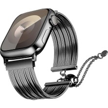Apple Watch 10 42MM Uyumlu Zore KRD-137 Metal Hasır Kordon