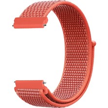 Samsung Gear S2 (20MM) Uyumlu Kordon Hasır Örgü Cırt Cırtlı Terletmeyen Zore Krd-03 Kumaş Kayış