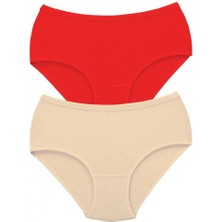 Marsilyan 2 Adet Tutku Kadın Yüksek Bel Bato Kalın Lastik Külot S5