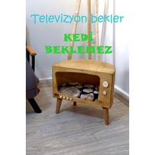 HunCar Cosmoss Tv  Ahşap Retro Dekoratif Kedi Evi