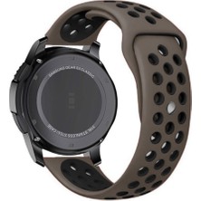 Zore Samsung Gear S3 22MM Uyumlu Kordon Silikon Esnek Yumuşak Delikli Spor Krd-02 Kayış