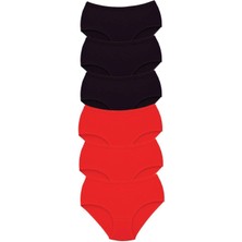 Marsilyan 6 Adet Tutku Kadın Yüksek Bel Bato Kalın Lastik Külot S1